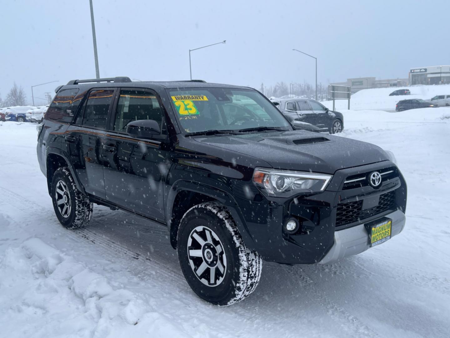 2023 Black /black Toyota 4Runner TRD Off Road (JTEPU5JR7P6) with an 4.0 6 Cylinder engine, 5 speed automatic transmission, located at 1960 Industrial Drive, Wasilla, 99654, (907) 274-2277, 61.573475, -149.400146 - Photo#4